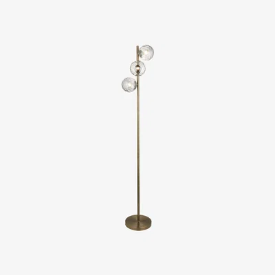 Pagazzi Tamara 3-Light Antique Brass Floor Lamp