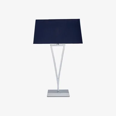 Pagazzi Lizzie Chrome & Navy Touch Table Lamp