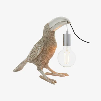 Pagazzi Toucan Vintage Silver Table Lamp
