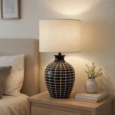 Pagazzi Donna Wood Effect Table Lamp