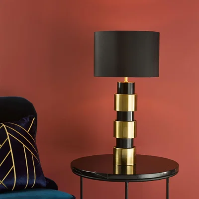 Pagazzi Elwyn Satin Gold & Black Table Lamp