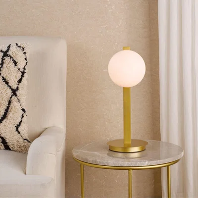 Pagazzi Tauri Gold & Opal Glass Table Lamp