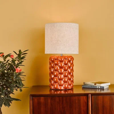 Pagazzi Jayden Orange Ceramic Table Lamp