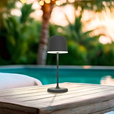 Pagazzi Mannera Black LED Rechargeable Table Lamp