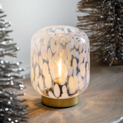 Pagazzi Maeve LED White &amp; Gold Battery-Powered Table Light