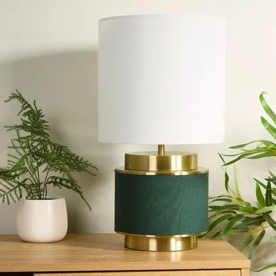 Pagazzi Marriot Green & Antique Brass Table Lamp