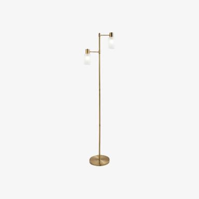 Pagazzi Maya 2-Light Antique Brass Floor Lamp