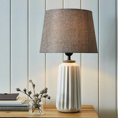 Pagazzi Ella Grey & White Ceramic Table Lamp