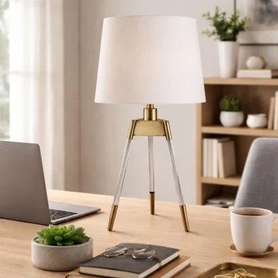 Pagazzi Sophie Antique Brass Tripod Table Lamp