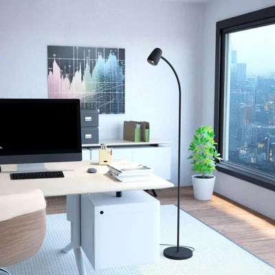 Pagazzi Carlo Black Task Floor Lamp