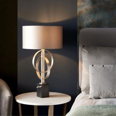 Pagazzi Serenity Antique Silver & Mink Table Lamp