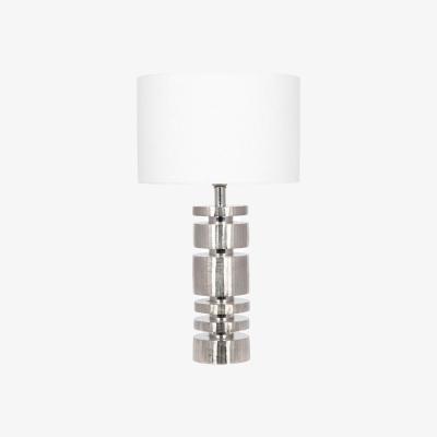 Pagazzi Elon Silver Stacked Cylinder Table Lamp