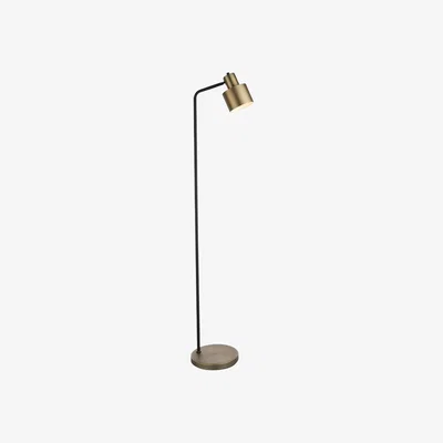 Pagazzi Mayfield Antique Brass & Black Floor Lamp