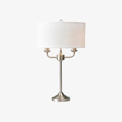 Pagazzi Grantham 2 Light Satin Nickel Table Lamp
