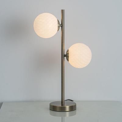Pagazzi Lior 2 Light Antique Brass & Glass Table Lamp