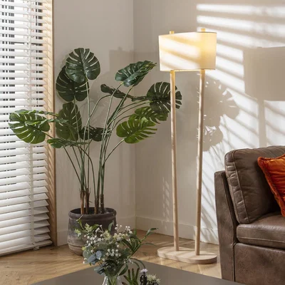 Quatropi Flam & Luce Belize Wooden Floor Lamp Natural
