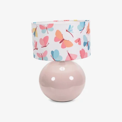 The Range Bosco Stone Table Lamp Butterfly Shade - Stone / Bulb Included