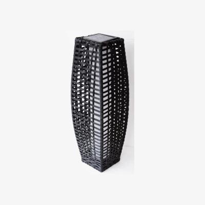 The Range 69 CM Rattan Effect Solar Garden Lamp - Grey Oval - Grey
