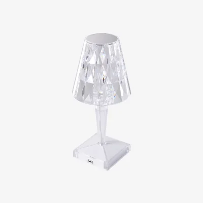 The Range Crystal RGB LED Table Lamp Remote Control - Transparent / 26cm