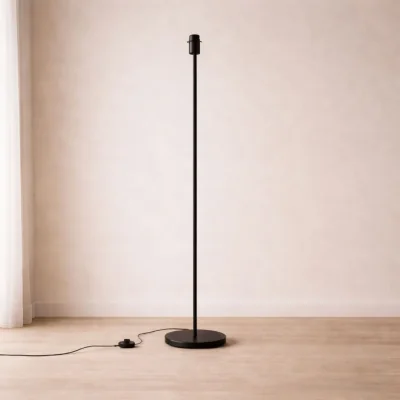 The Range CGC Lena Matt Black Straight Floor Lamp - Matt Black