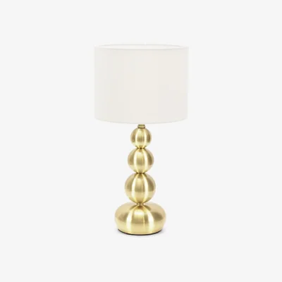 The Range Marissa Stacked Ball Table Lamp Light - Cream
