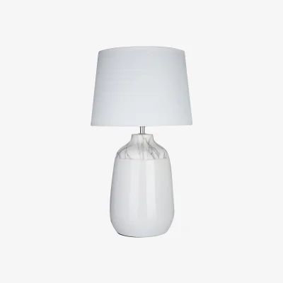 The Range Wenita White Ceramic Table Lamp - White