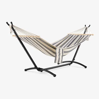 The Range Hammock with Stand Freestanding 1 Person for Outdoors - White