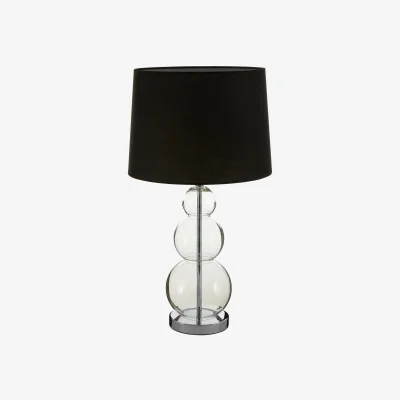 The Range Luke Black Fabric Shade Table Lamp with EU Plug - Black