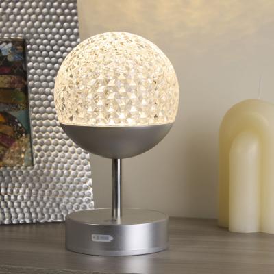 The Range Rechargeable Silver Crystal Table Lamp - Silver