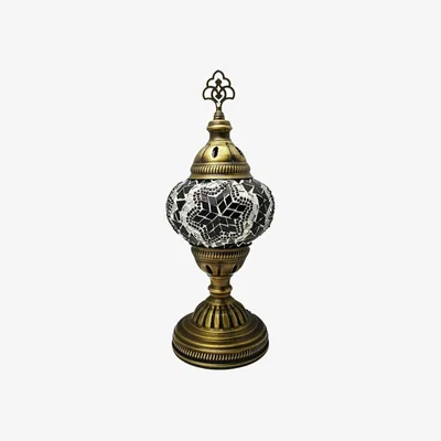 The Range Turkish Moroccan Table Desk Lamp Mosaic Glass CE - Style -29 - Purple