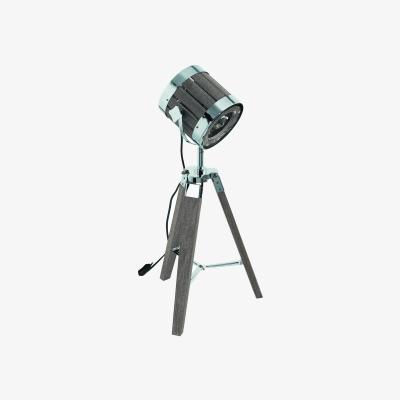 The Range Eglo Walesby Tripod Table Lamp - Natural Wood - Black