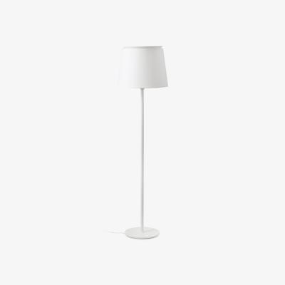 The Range Savoy Floor Lamp Round Tappered Shade - White
