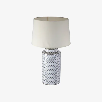 The Range Sorino Ceramic Table Lamp With Cream Shade - White