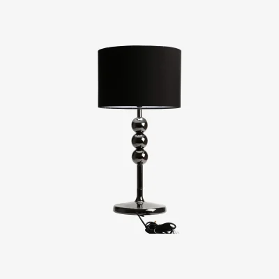 The Range Friedman Gunmetal and Black Table Lamp with Ball Design - Black