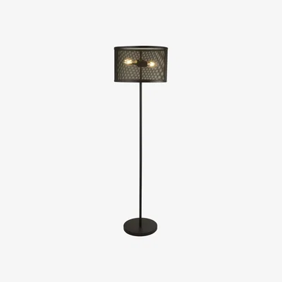 The Range Fishnet 2 Light Floor Lamp - Black