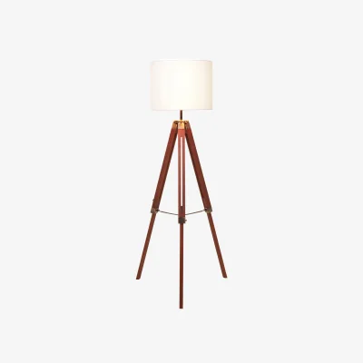 The Range Malvern Tripod Floor Lamp With Brown Base - Brown