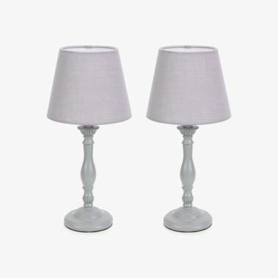The Range Sara Table Lamp with Tapered Shade - Grey