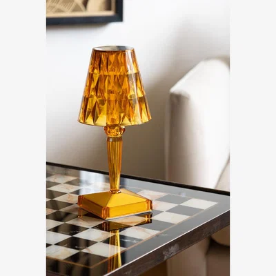 Rockett St George Rechargable Jewelled Orange Dimmable Table Lamp