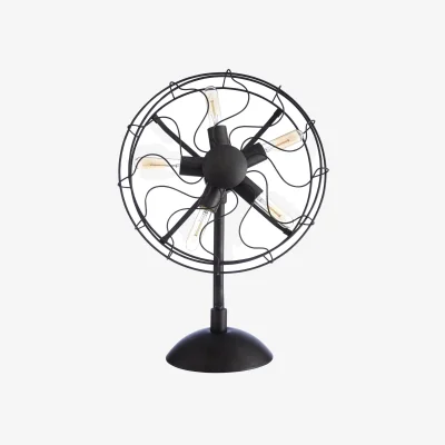 The Range Trissoni Vintage Fan Shape Table Lamp - Black