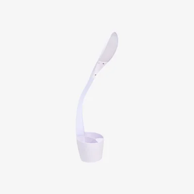 The Range LED Lamp with Organiser with Flexible Neck and Dimmer - White