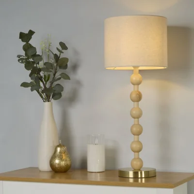 The Range Oakline Bobbin Table Lamp - Brown