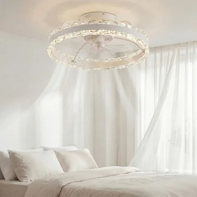 The Range LED Ceiling Fan Light Dimmable 6 Speed Lamp Living Room  Remote APP - White