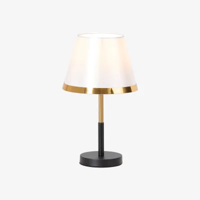 The Range Elegant Table Lamp with Fabric Lampshade - White