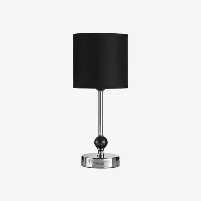 The Range Evaine Chrome and Black Acrylic Ball Table Lamp - Black
