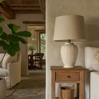 The Range Palermo Ceramic Table Lamp - White