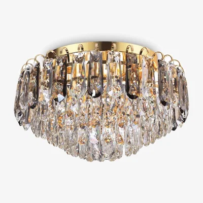 The Range Magnolia Indoor Flush Ceiling Lamp 7 Lights - Gold
