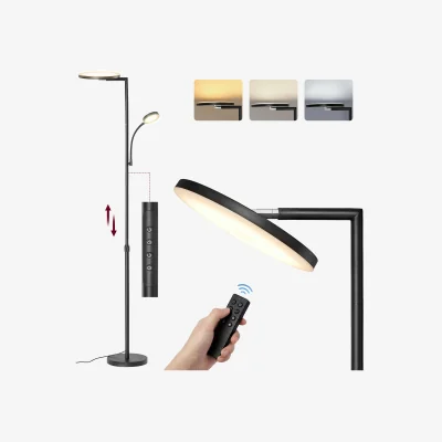 The Range 42W Rotatable LED Floor Lamp, Matte Black - Matte Black