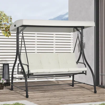 The Range Outsunny Swing Hammock Chair Seat - White