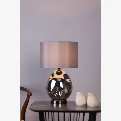 The Range Quinn Table Lamp Smoked Glass