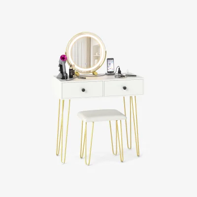 The Range Lighted Mirror Makeup Vanity Desk